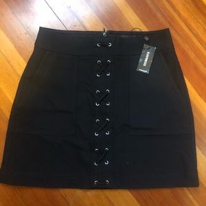 Express Black Mini Skirt NWT